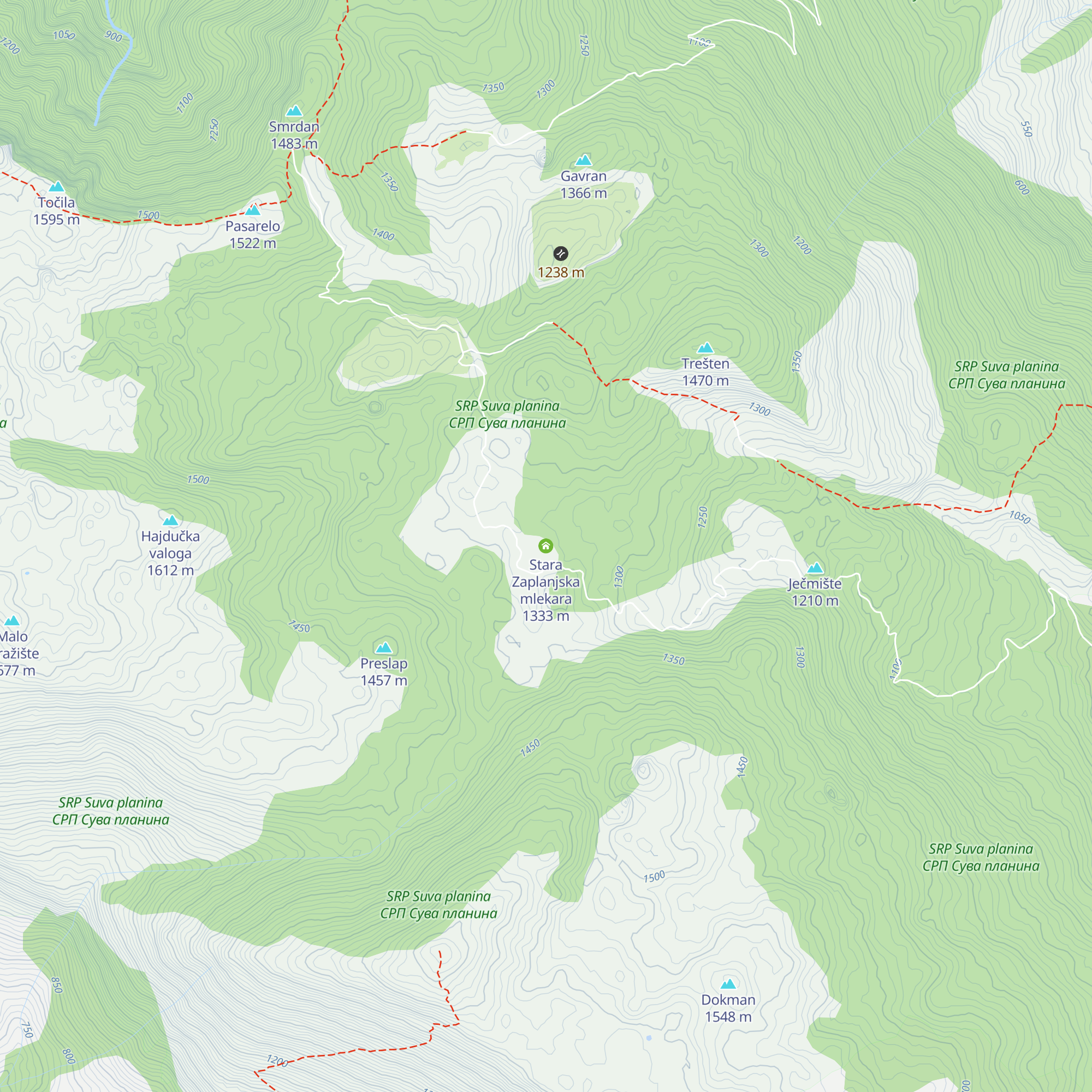 Stara Zaplanjska mlekara map