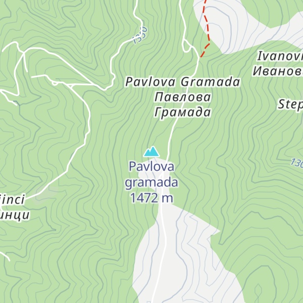 Map of Pavlova gramada