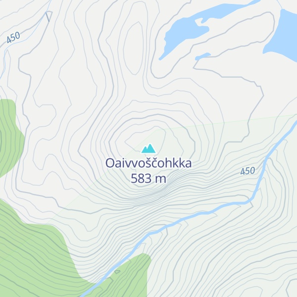 Map of Oaivvoščohkka