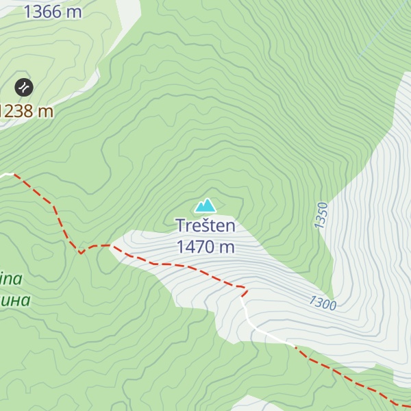 Map of Trešten