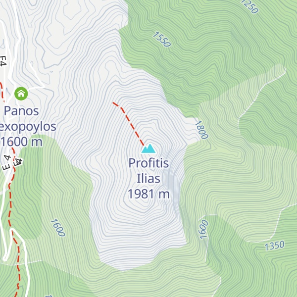 Map of Profitis Ilias