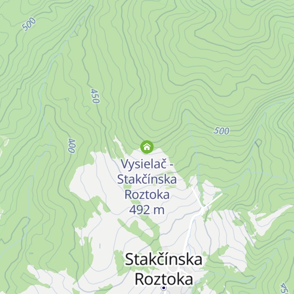 Map of Vysielač - Stakčínska Roztoka