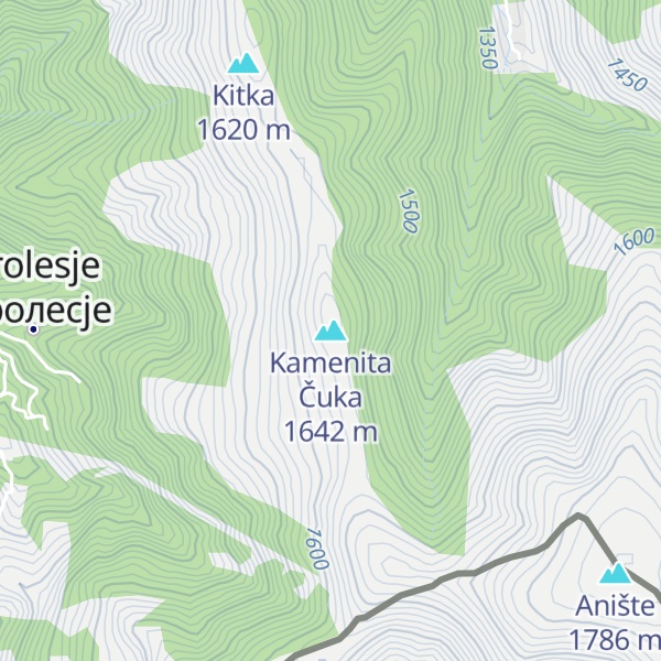 Map of Kamenita Čuka