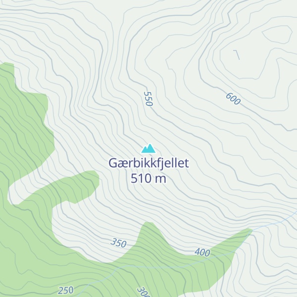 Map of Gærbikkfjellet