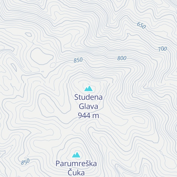 Map of Studena Glava
