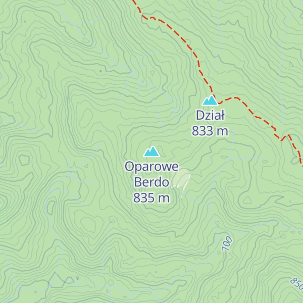 Map of Oparowe Berdo