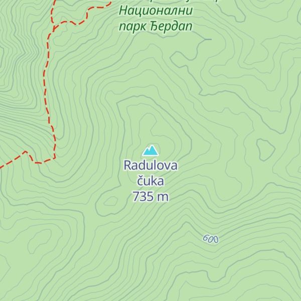 Map of Radulova čuka