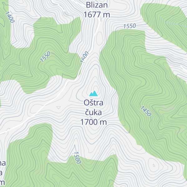Map of Oštra čuka