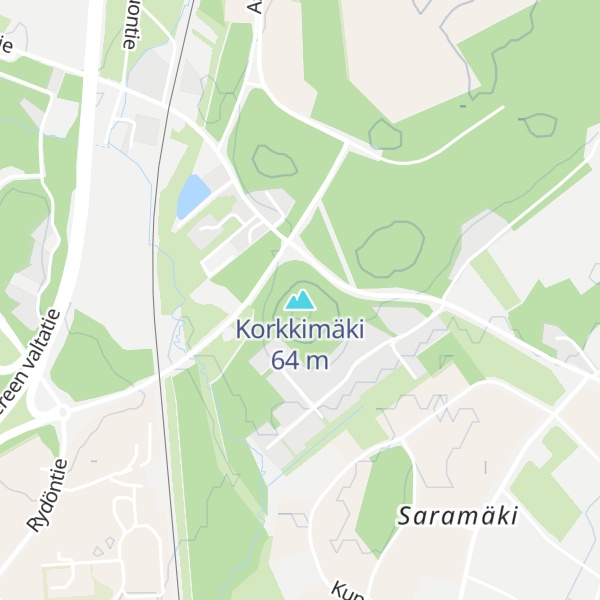Map of Korkkimäki