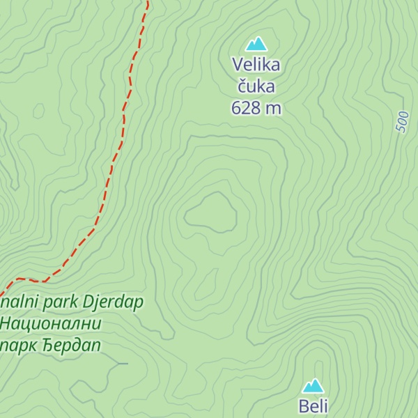Map of Leva glava