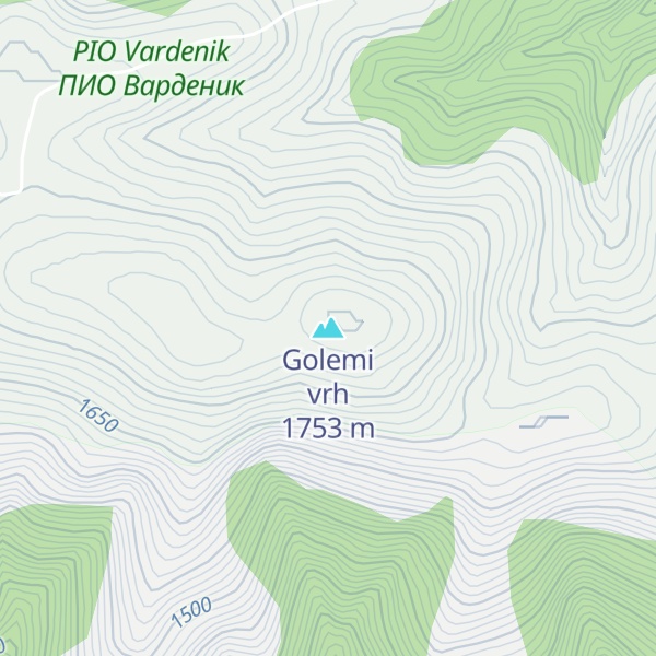 Map of Golemi vrh
