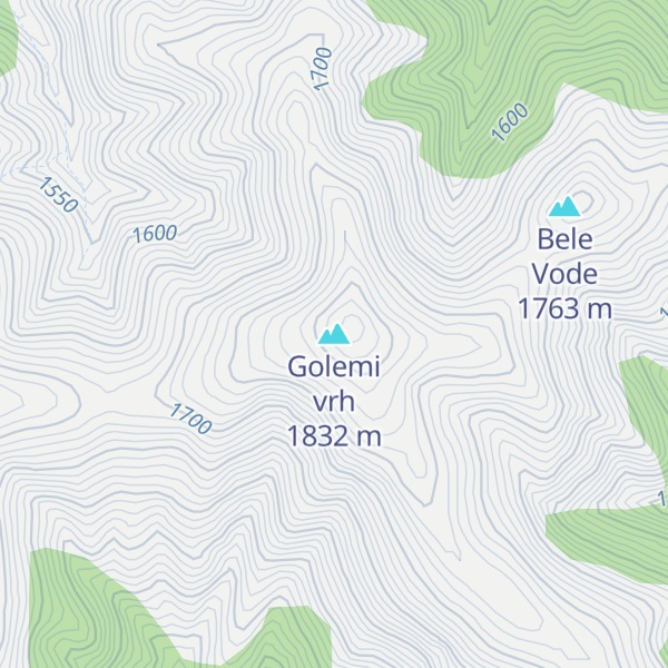 Map of Golemi vrh