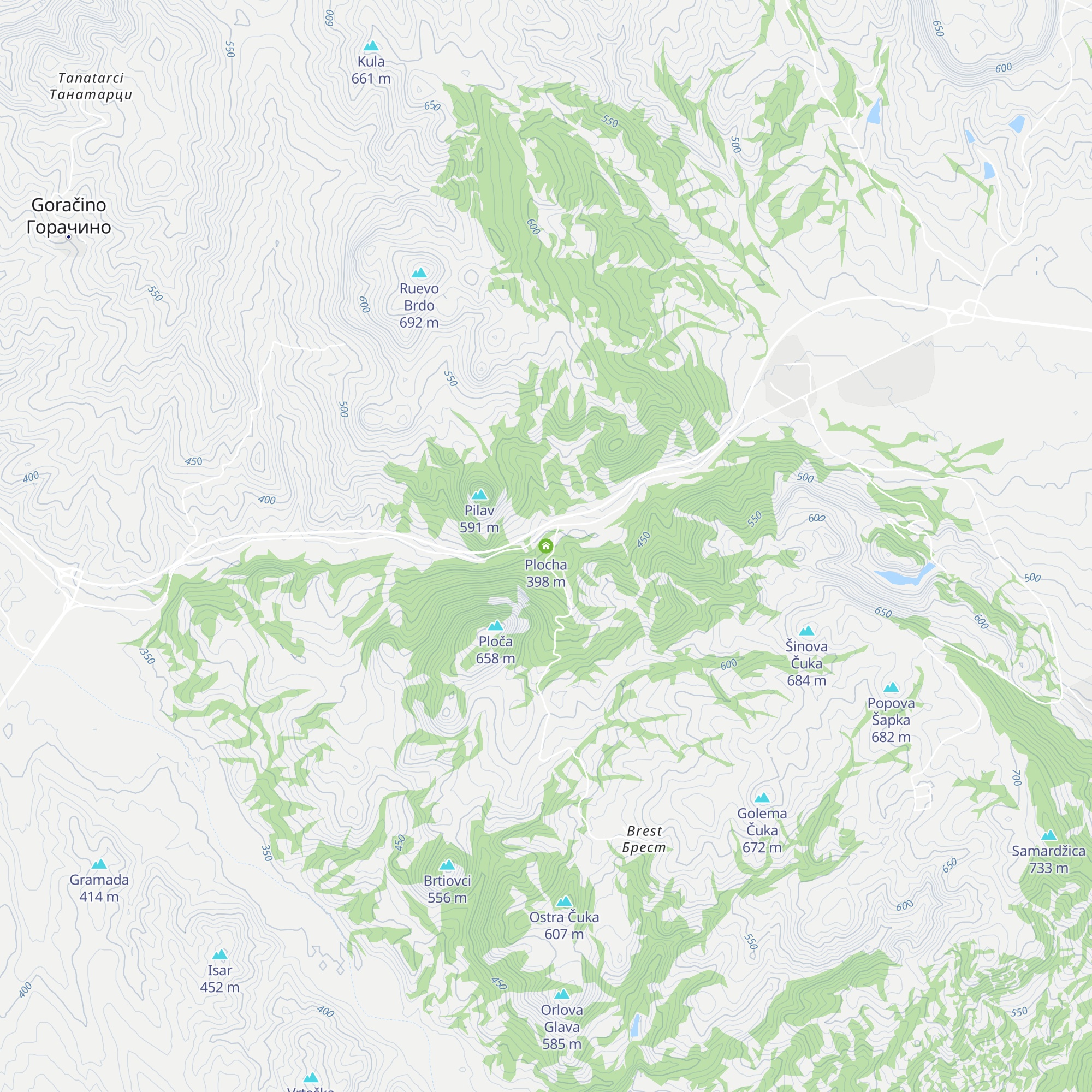 Plocha map