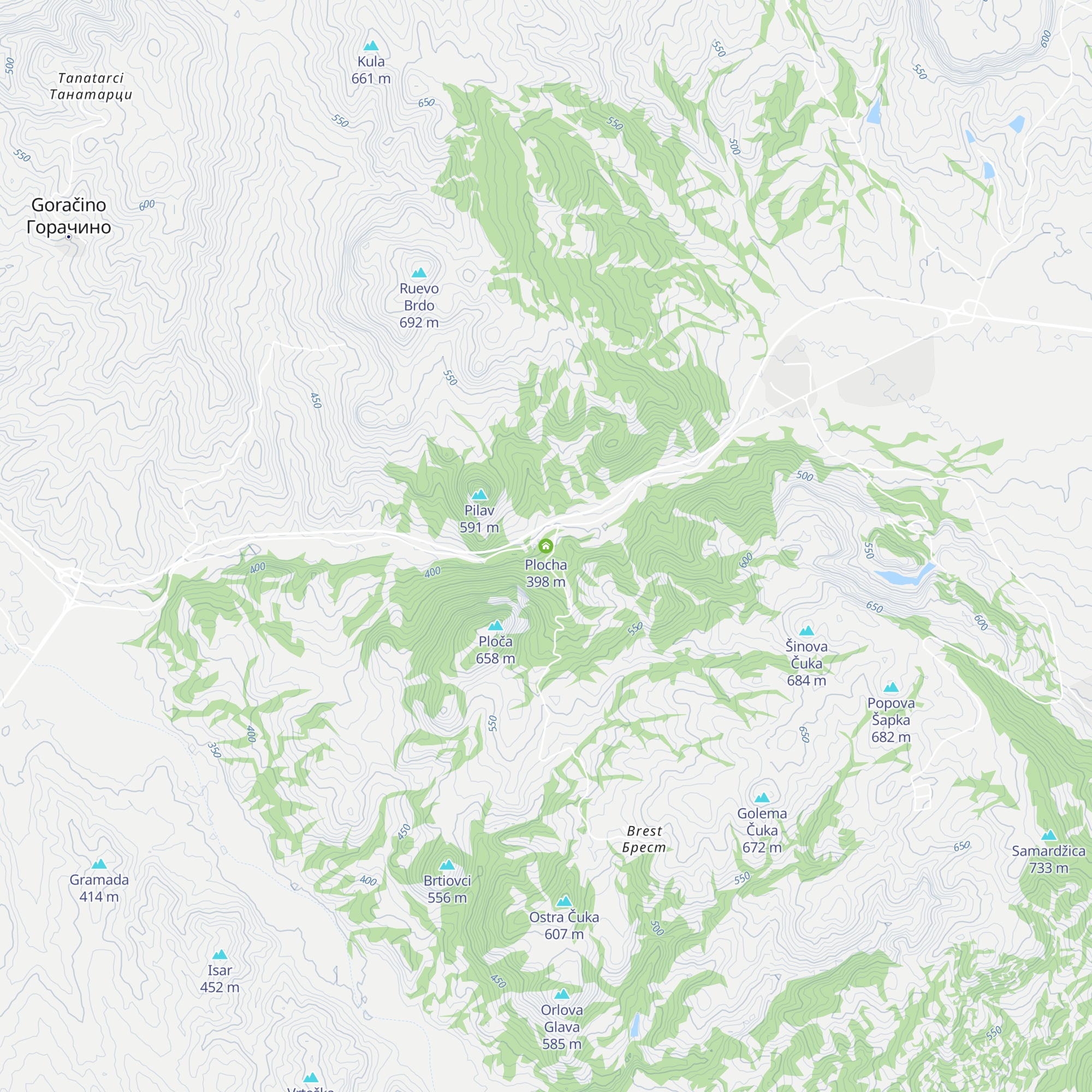 Plocha map
