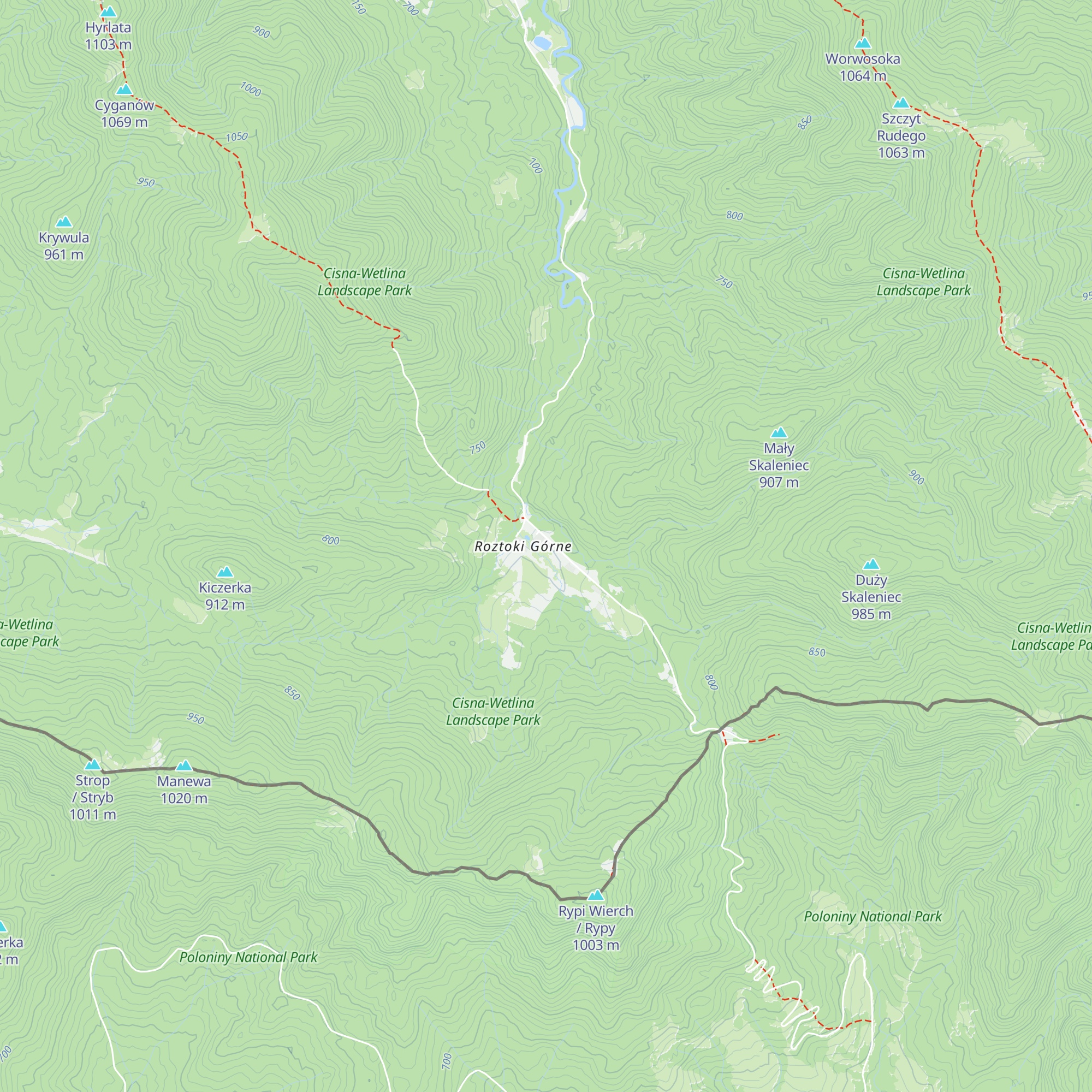 Cicha Dolina map