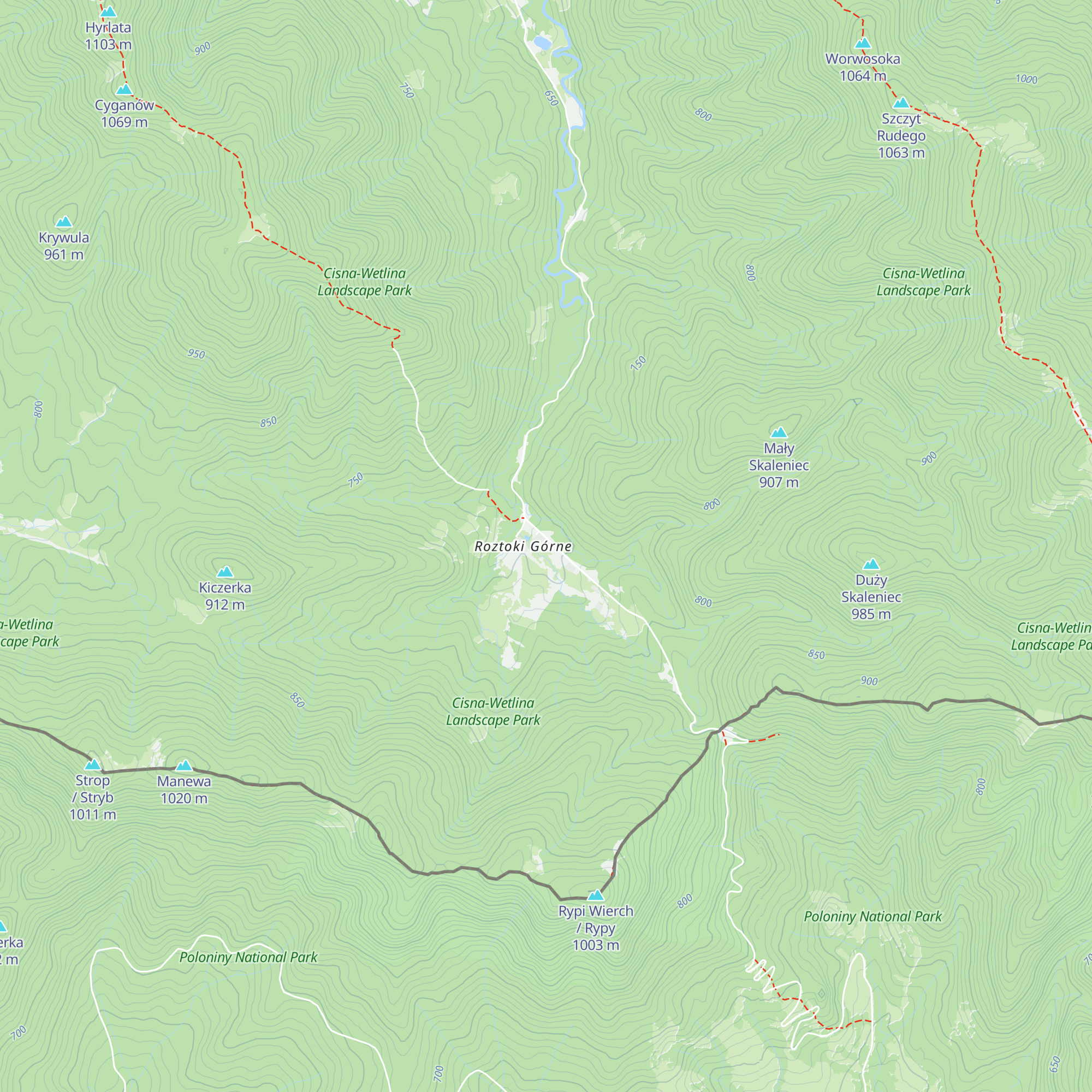 Cicha Dolina map