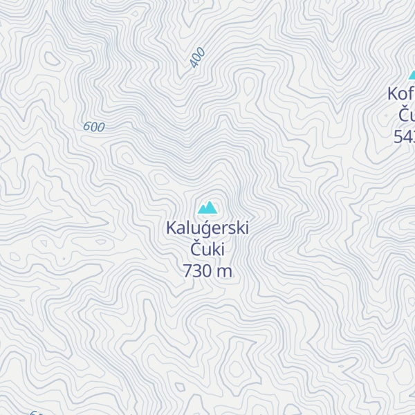 Map of Kaluǵerski Čuki