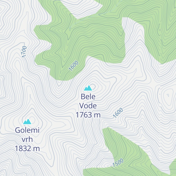 Map of Bele Vode