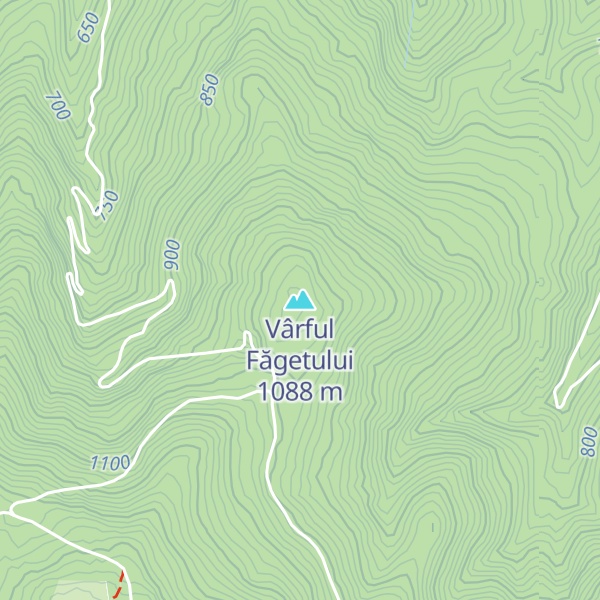Map of Vârful Făgetului