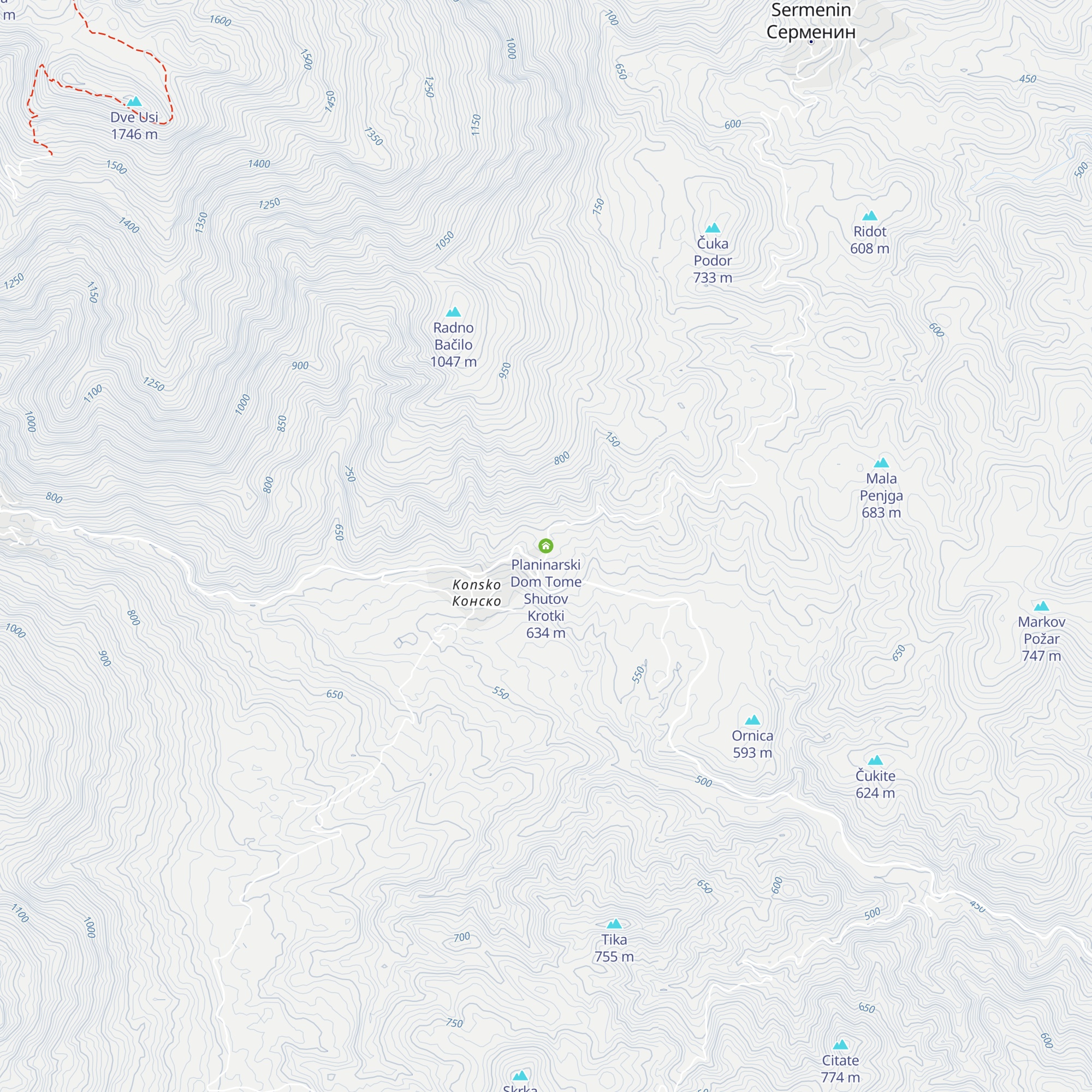 Planinarski Dom Tome Shutov Krotki map