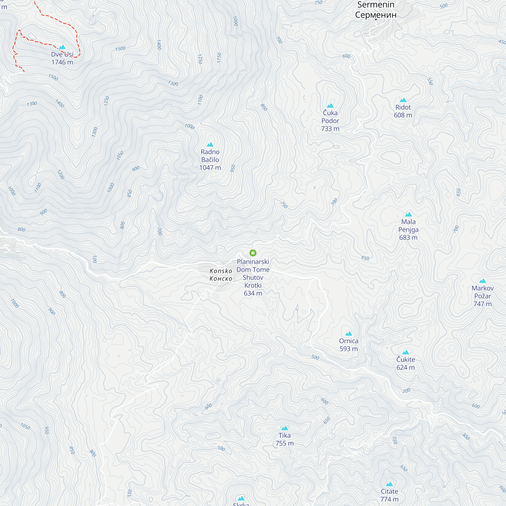 Planinarski Dom Tome Shutov Krotki map