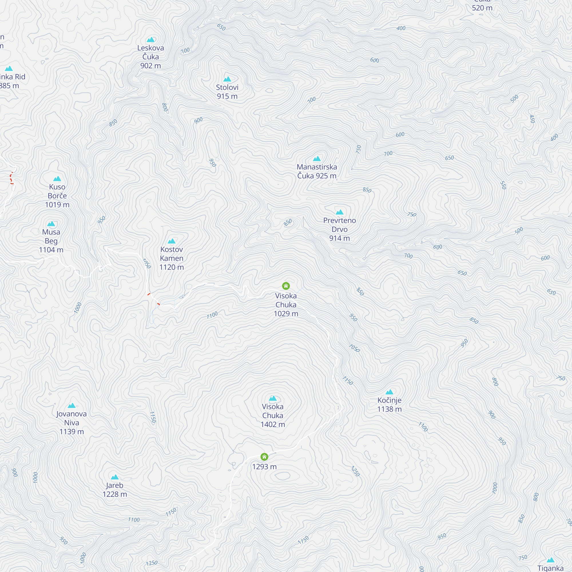 Visoka Chuka map