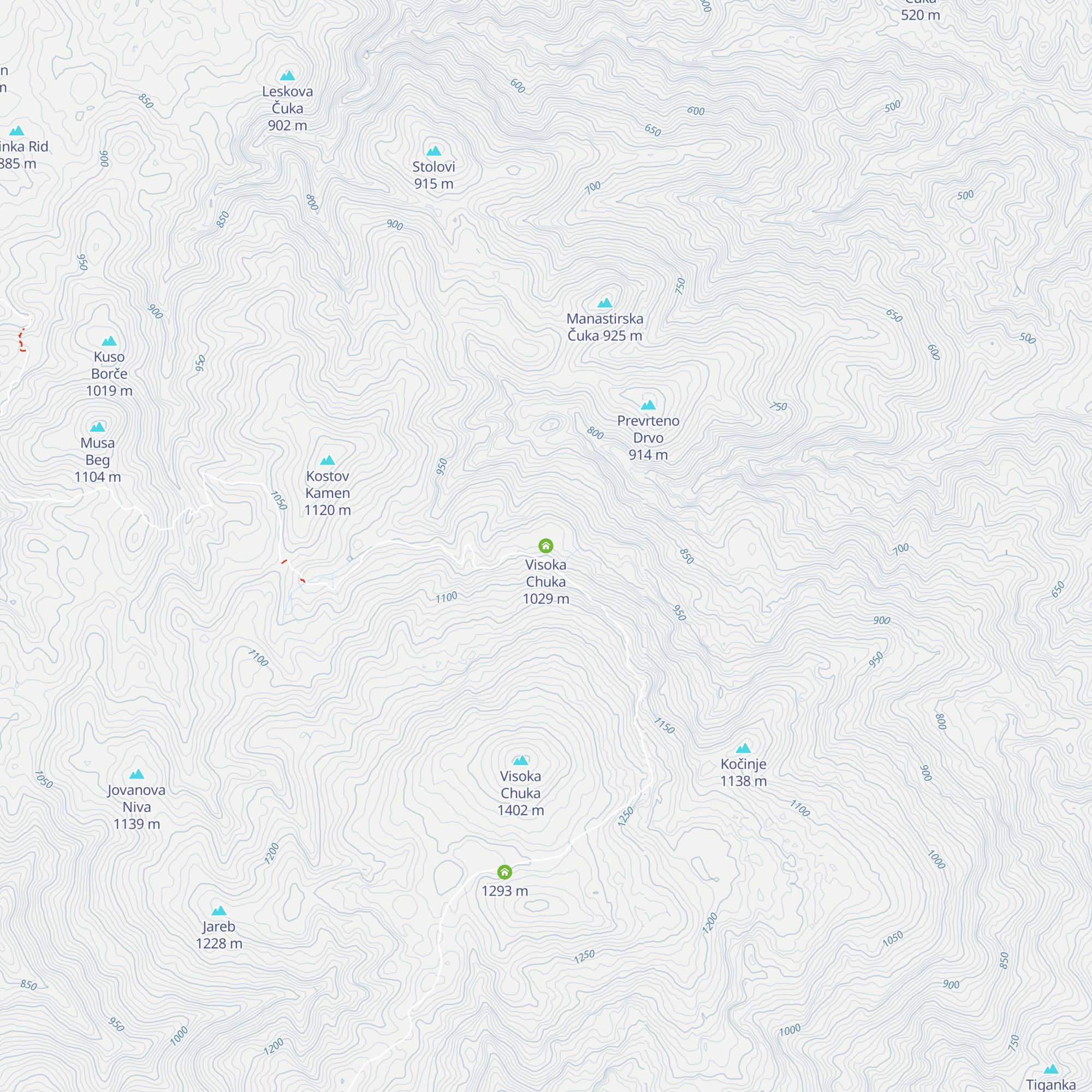 Visoka Chuka map
