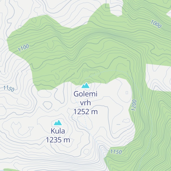 Map of Golemi vrh