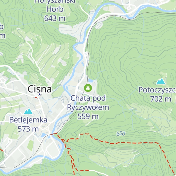 Map of Chata pod Ryczywołem