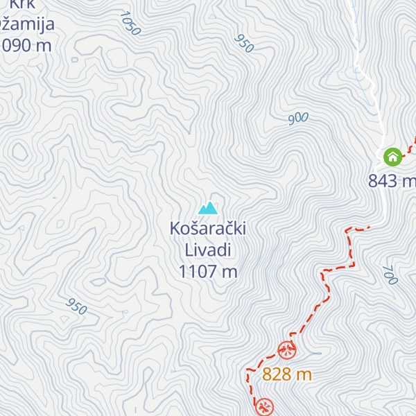 Map of Košarački Livadi