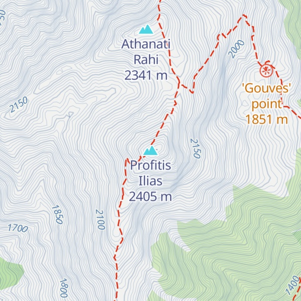 Map of Profitis Ilias