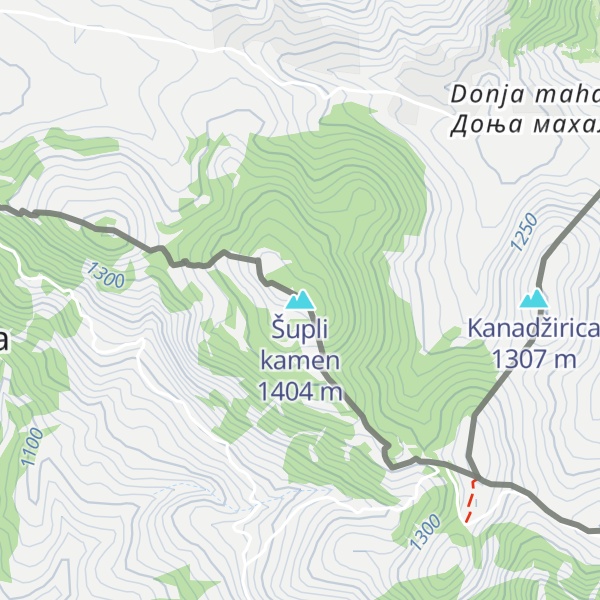 Map of Šupli kamen
