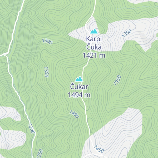 Map of Čukar