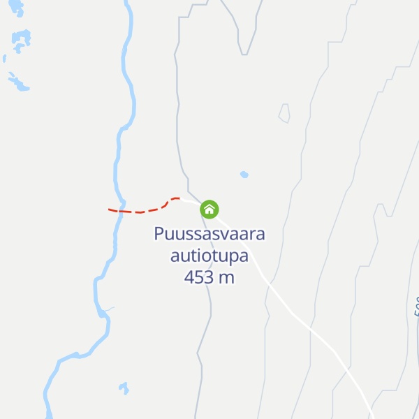 Map of Puussasvaara autiotupa
