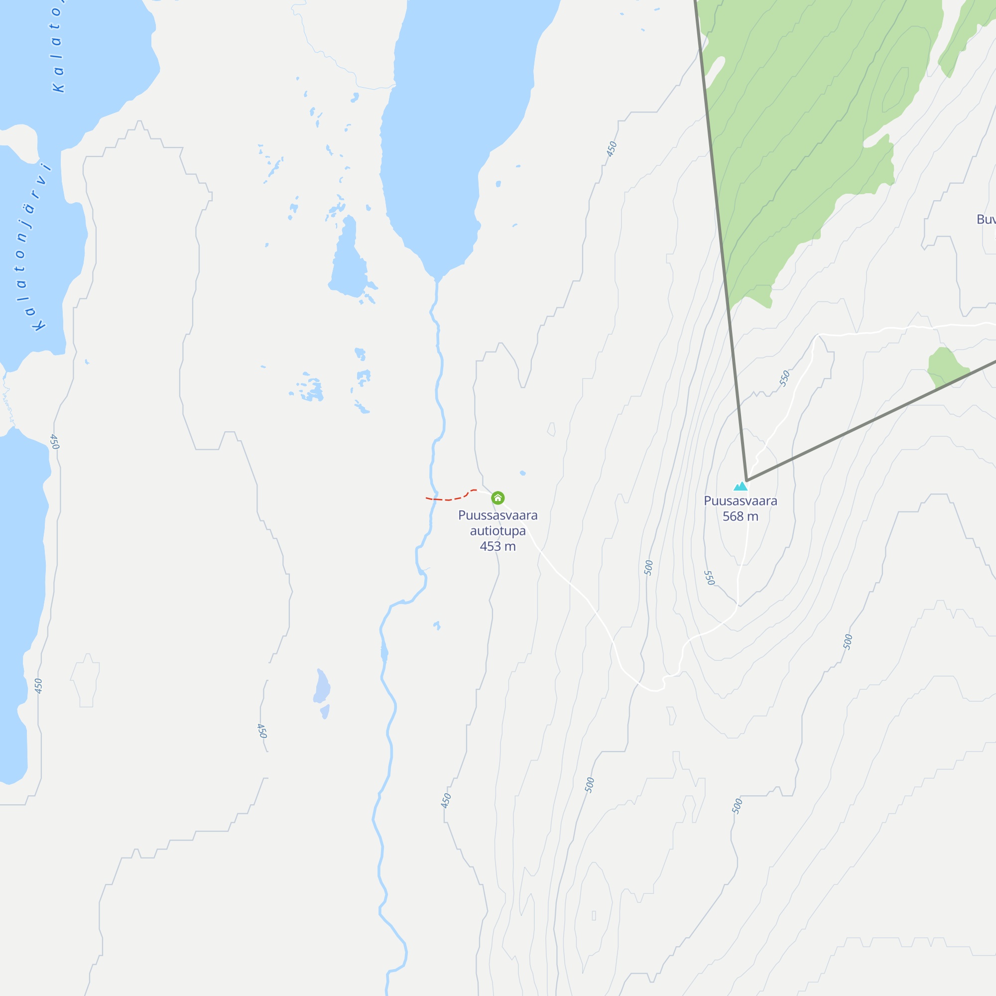 Puussasvaara autiotupa map
