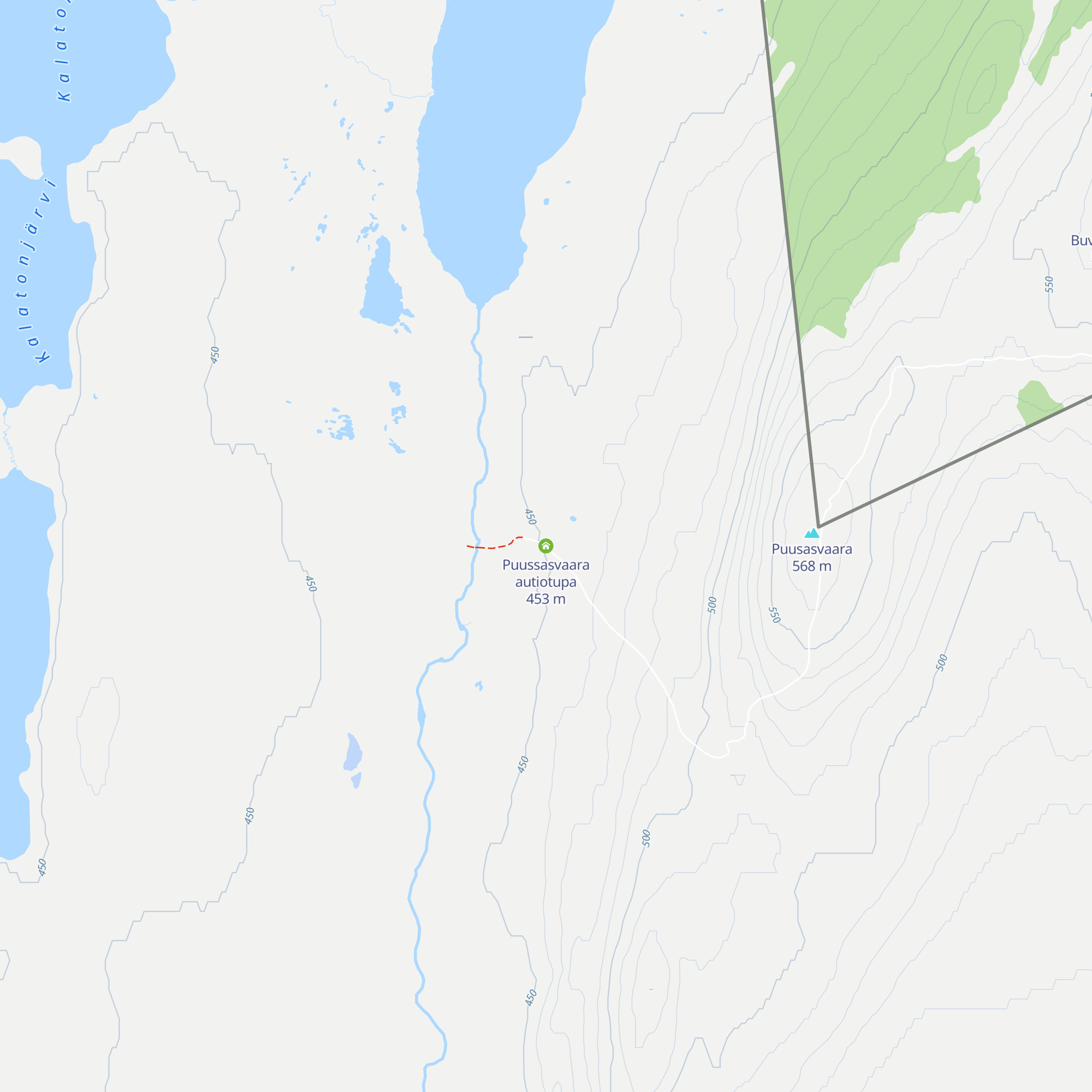 Puussasvaara autiotupa map
