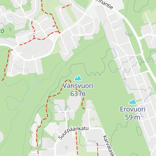 Map of Varisvuori