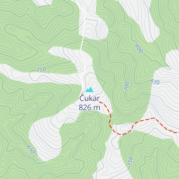 Map of Čukar