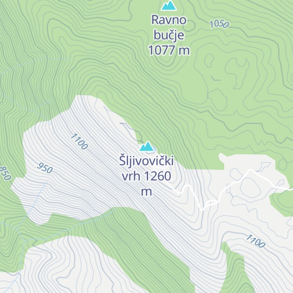 Map of Šljivovički vrh