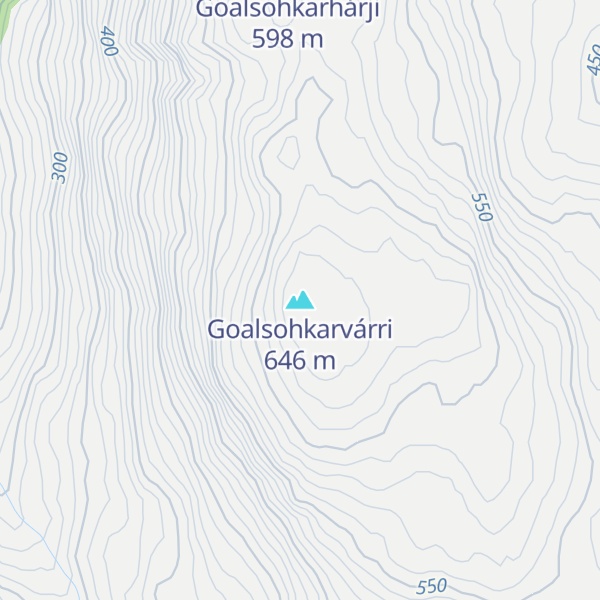 Map of Goalsohkarvárri