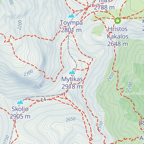 Map of Mytikas