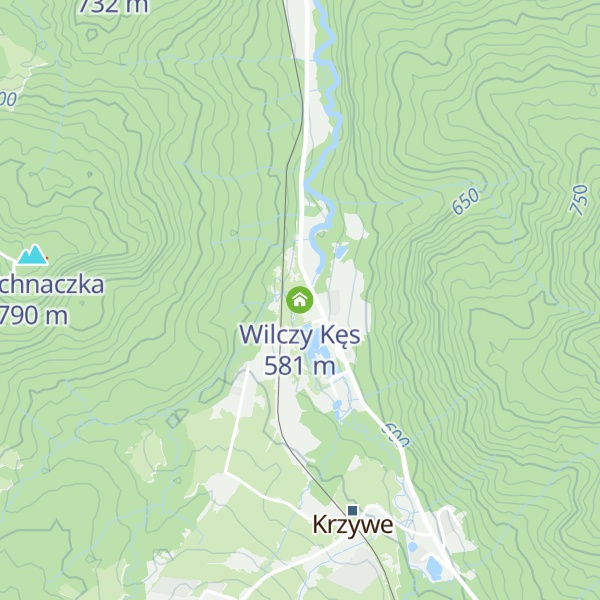 Map of Wilczy Kęs