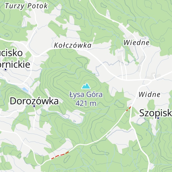 Map of Łysa Góra