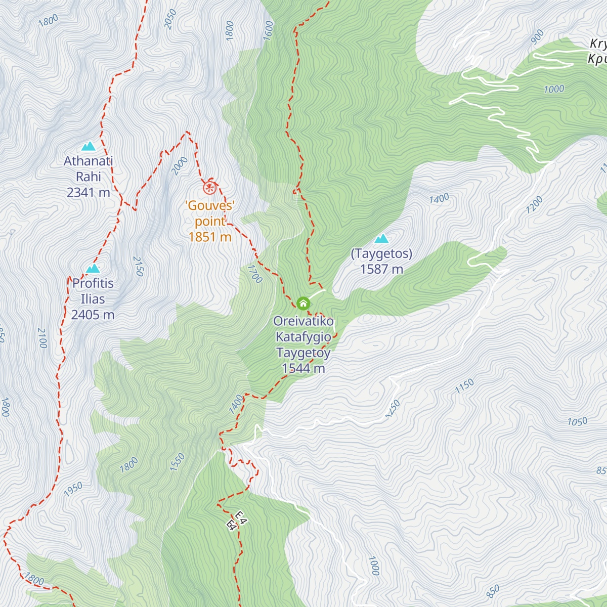 Oreivatiko Katafygio Taygetoy map