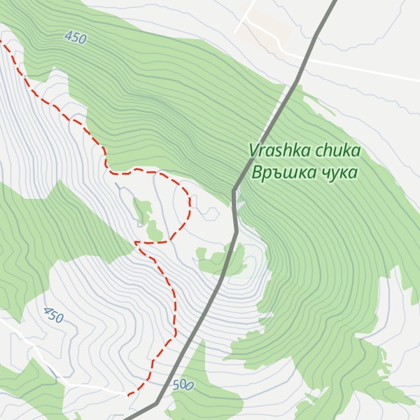 Map of Vrška čuka