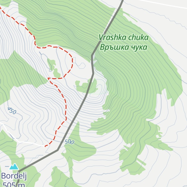 Map of Vrъška Čuka