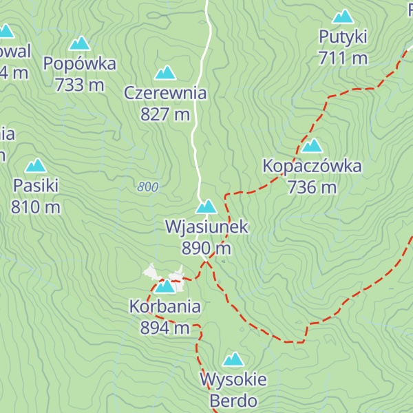 Map of Wjasiunek