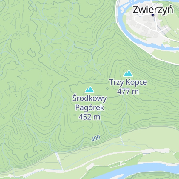 Map of Środkowy Pagórek