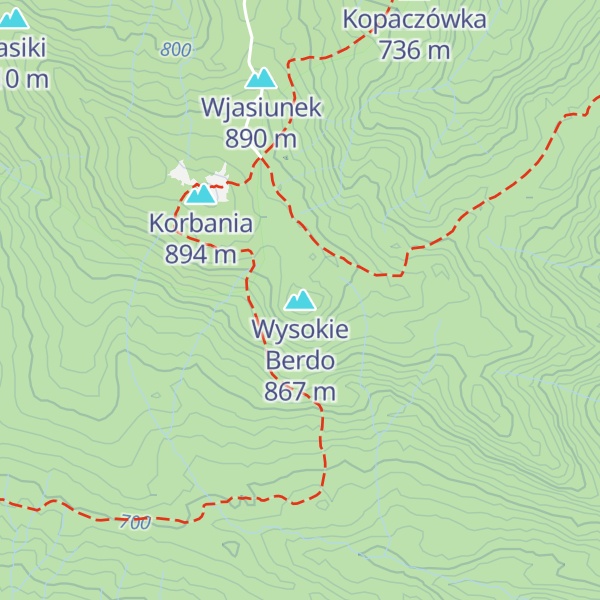 Map of Wysokie Berdo