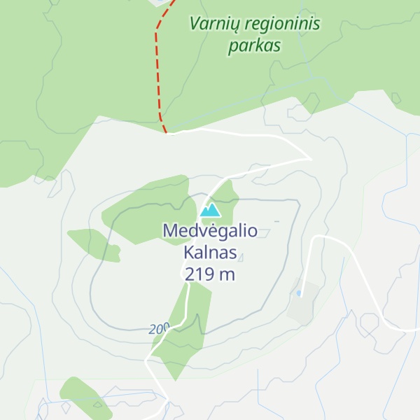 Map of Medvėgalio Kalnas